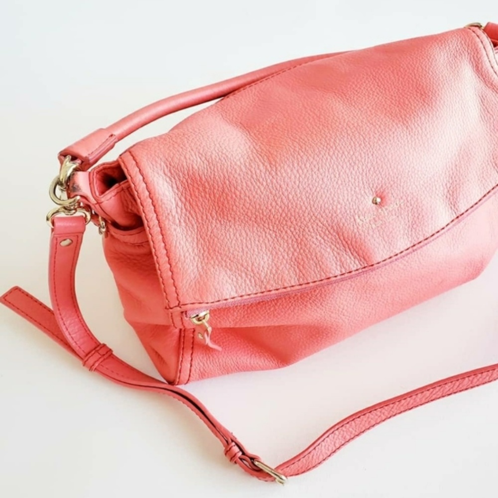 Kate Spade Coral Top Handle Foldover Zip Crossbody - Picture 2 of 5